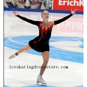 girls beaded customize free shipping beaded figure skating dresses 2019 BY364