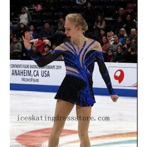 stores girls usa 2021 blue skating dress kids for sale BY194