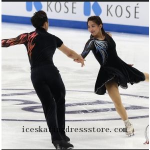 beaded stores ladies girls custom ice dance dresses ice skating dress competition usa BY792