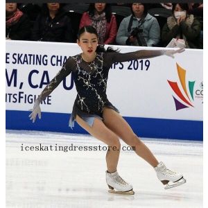 canada usa girls 2021 ice dress crystals designer figure skating competition dresses beaded BY1074