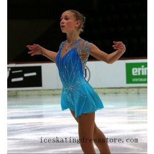 usa figure skating dress crystals free shipping women canada BY886