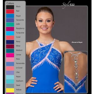 kids girls ice dresses Brad Griffies's crystals beaded competition canada gracie gold blue dress BY1441