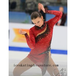 red ice skating wear ladies girls usa ice dance costumes canada women BY1273