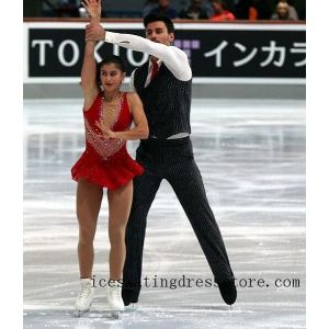kids custom ice dress red women usa girls customize ice dance dresses for sale BY1322
