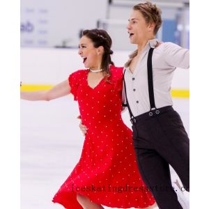 katarina witt outfit customize 2020 usa ice dresses red ladies crystals custom BY1312