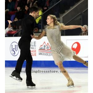 crystals canada light figure skating dress kids expensive free shipping BY1041