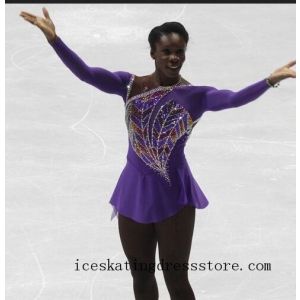 expensive competition free shipping stores navy figure skating dress crystals BY629