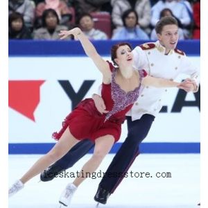 expensive 2020 stores customize red figure skating dress girls BY1245