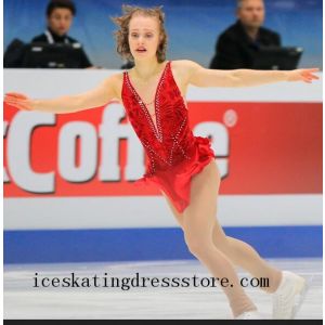 kids sexy figure skating dress canada crystals beaded girls BY1270