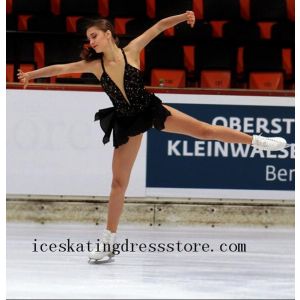 ladies women swan figure skating dress beaded 2020 free shipping BY509