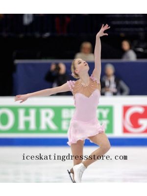 customize crystals expensive best clothes for ice skating 2020 usa pink skating clothes BY1094