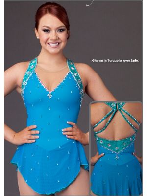 expensive Brad Griffies figure dress blue kids 2021 blue figure skating competition dress women canada competition BY1444