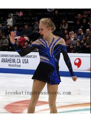 stores girls usa 2021 blue skating dress kids for sale BY194