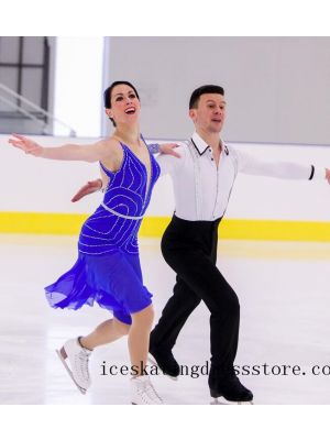 competition girls kids customize free shipping blue skating dress stores BY215