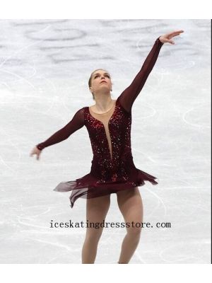 kids stores competition girls emerald figure skating dress customize BY1010