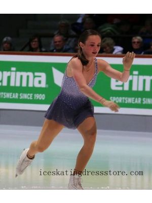 usa figure skating dress girls women crystals ladies BY448