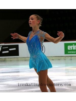 usa figure skating dress crystals free shipping women canada BY886