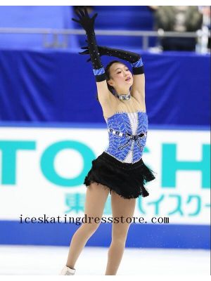 beaded figure skating dress store competition women kids customize BY128