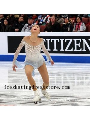 beaded girls competition gk skating dress kids crystals custom BY1379