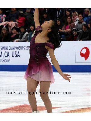 competition usa women canada crystals stores gold skating dress BY816