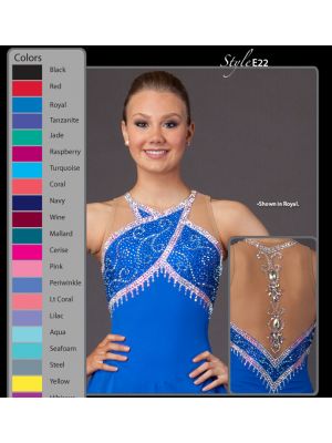 kids girls ice dresses Brad Griffies's crystals beaded competition canada gracie gold blue dress BY1441