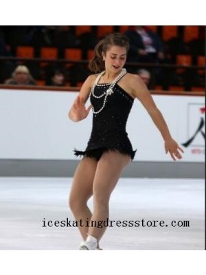 hot black figure skating dress customize ladies usa 2019 stores BY64