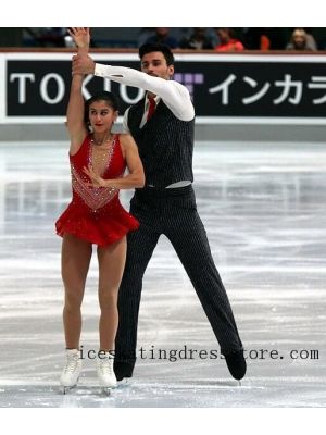 kids custom ice dress red women usa girls customize ice dance dresses for sale BY1322