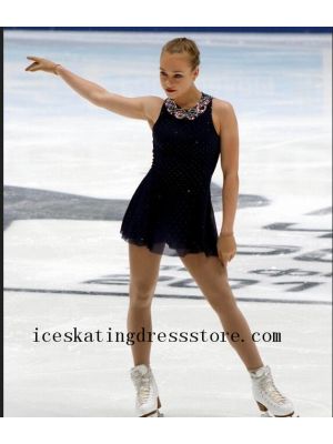 girls kids custom beaded ladies ice skating dress BY356