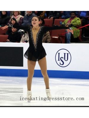 crystals ice skating dress customize for sale usa beaded ladies BY824