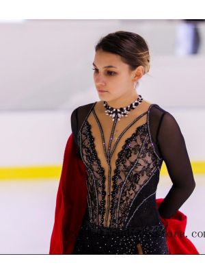 competition kids ice skating dress canada usa ice skating fancy dress costumes crystals free shipping BY918