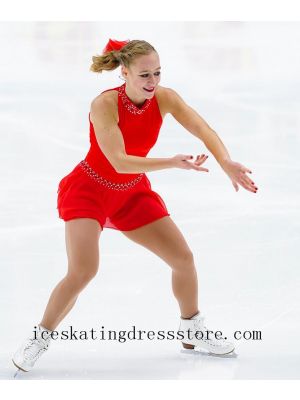 beaded canada stores ice skating dress red usa crystals competition ice skating outfits BY1269