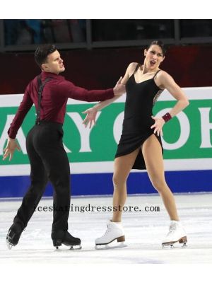 customize women 2019 ice skating rink outfits custom crystals ice skating wear BY1038