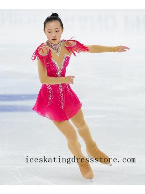 beaded ladies canada competition expensive jerry dresses ice skating red ice skating dresses BY1262