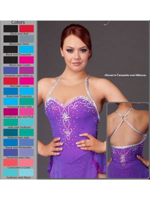 customize for sale custom beaded nancy kerrigan purple skating dress Brad Griffies competition BY1457
