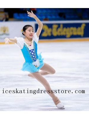 figure dress blue free shipping competition beaded custom 2021 girls nancy kerrigan skating outfits BY184