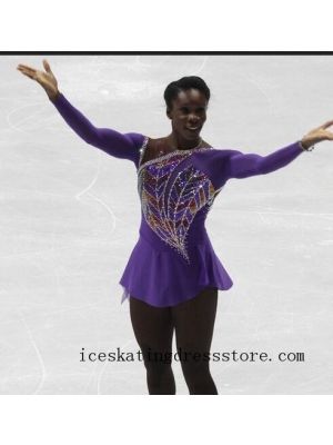 expensive competition free shipping stores navy figure skating dress crystals BY629