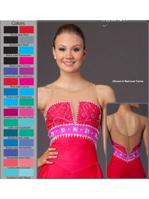 customize expensive red ice skating wear Brad Griffies usa beaded crystals olympic skating outfits BY1500