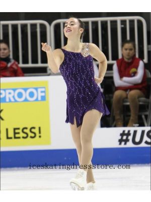 outdoor skating outfit beaded competition crystals kids customize skating clothing BY481