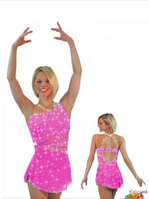 Sharene canada pink ice skating dress women for sale beaded customize ladies BY1544