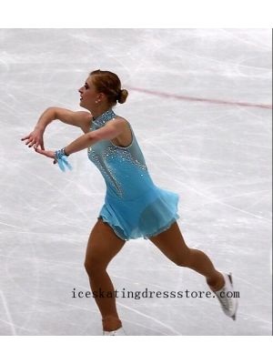 ladies custom girls figure dresses blue skating costumes for sale canada crystals stores BY233