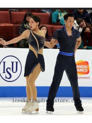 women skating dress crystals customize girls expensive BY793