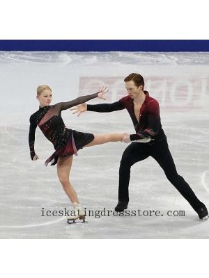 2021 crystals spanish ice skating dress stores beaded free shipping custom BY325