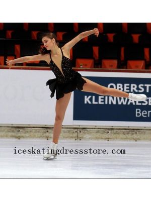 ladies women swan figure skating dress beaded 2020 free shipping BY509