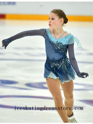 teal ice skating dress customize canada for sale beaded custom blue BY92