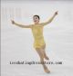 ladies beaded figure skating dress yellow usa customize girls BY1392