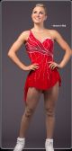 crystals girls usa red Brad Griffies women mulan ice skating dress BY1496
