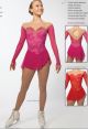 competition expensive ice skating outfits free shipping girls crystals red skating clothes Brad Griffies's BY1485
